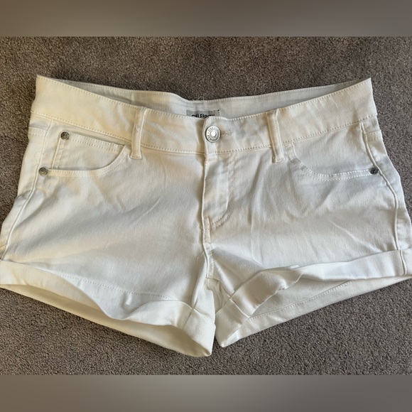 Women’s White Jean Shorts - Picture 1 of 3